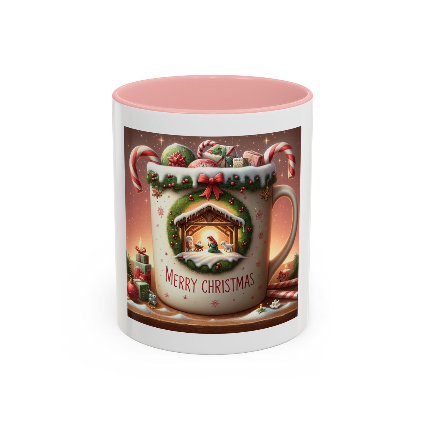 Coffee Mug, Merry Christmas Holiday Ceramic Cup, Hot Cocoa Tea Gift, Festive Xmas Decor, Secret Santa Present