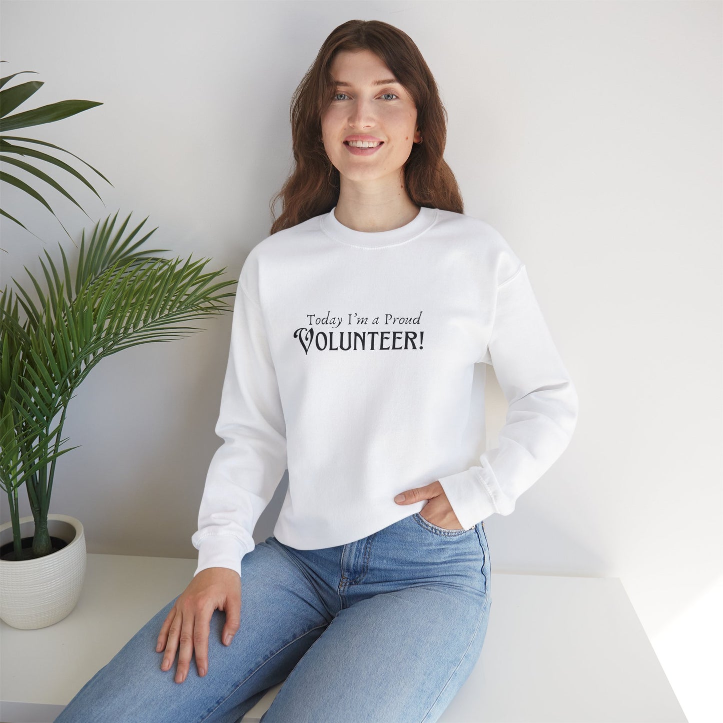 Proud Volunteer Unisex Heavy Blend™ Crewneck Sweatshirt