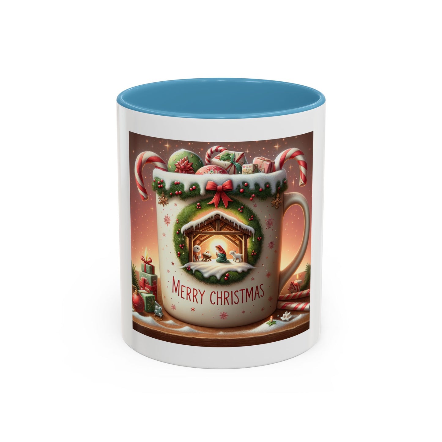 Coffee Mug, Merry Christmas Holiday Ceramic Cup, Hot Cocoa Tea Gift, Festive Xmas Decor, Secret Santa Present