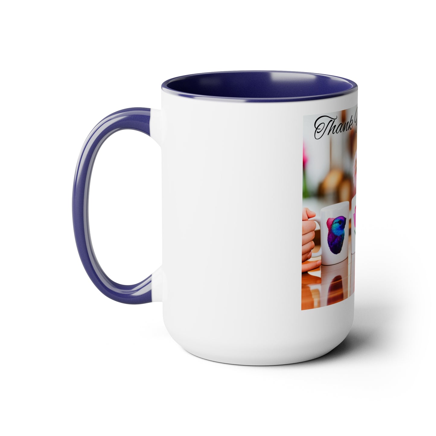 Mom,  Mama, Thank You Two-Tone Coffee Mugs, 15oz