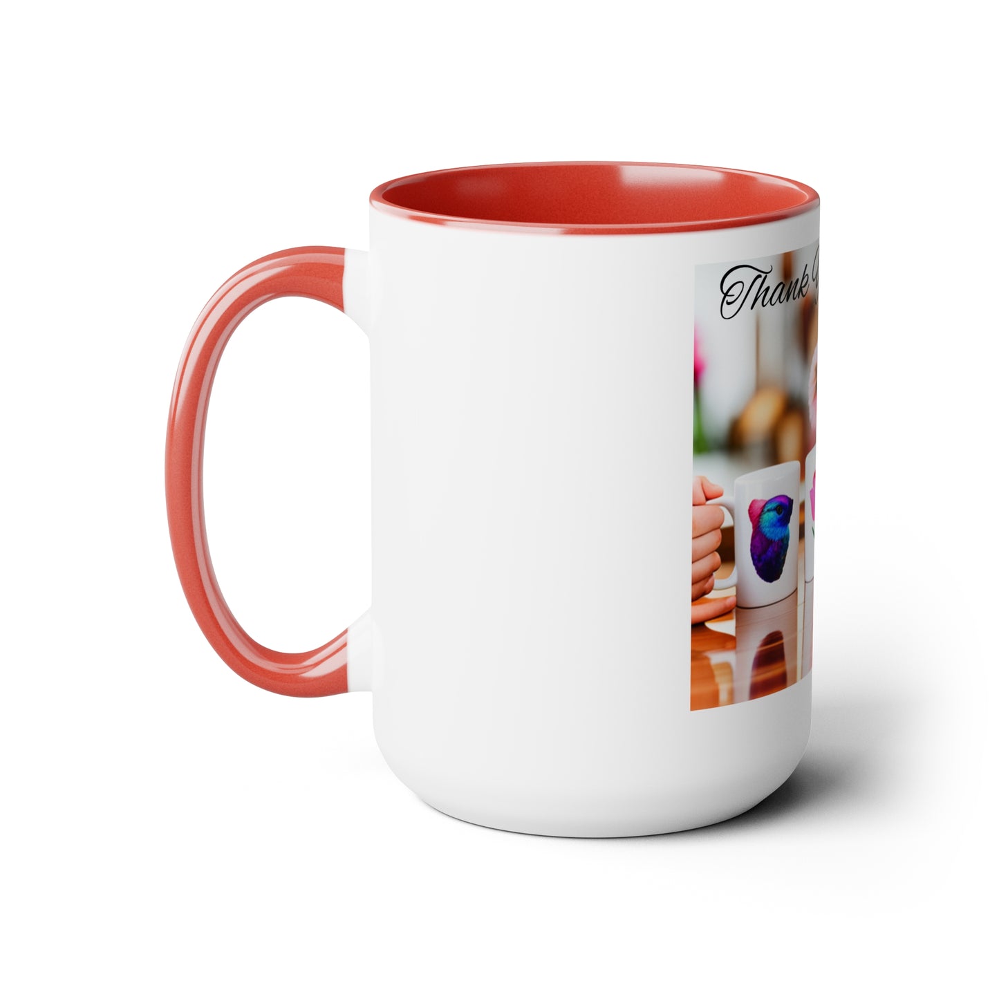 Mom,  Mama, Thank You Two-Tone Coffee Mugs, 15oz