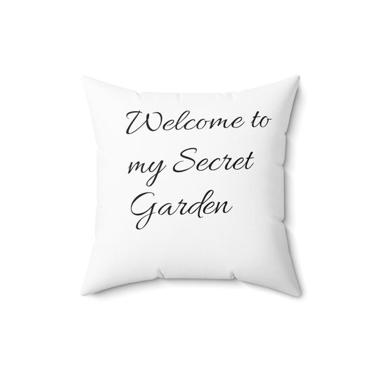 My Secret Garden Spun Polyester Square Pillow
