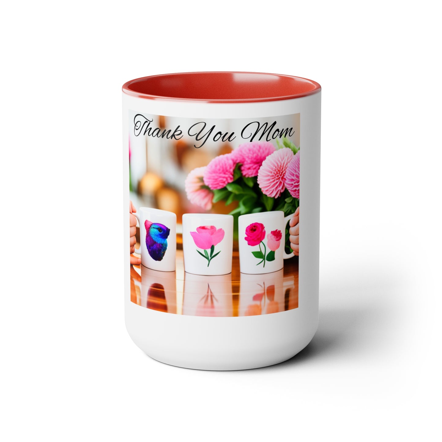 Mom,  Mama, Thank You Two-Tone Coffee Mugs, 15oz