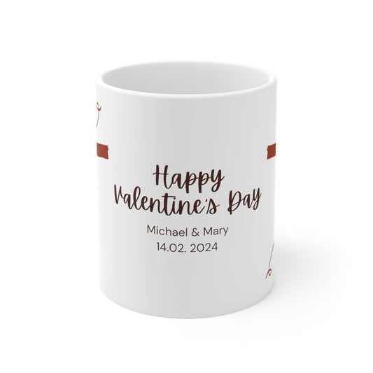 Personalized Valentine's Day Ceramic Mug 11oz